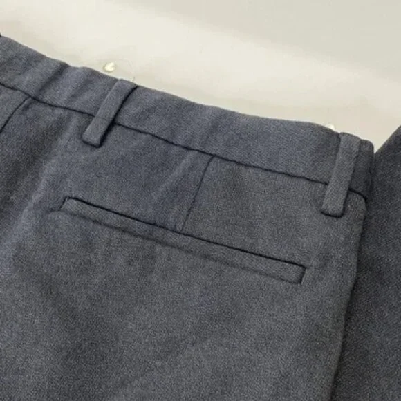 NEW THEORY Mens Pants Black Size 33 Zaine SW Jaspe Twill Slim Button